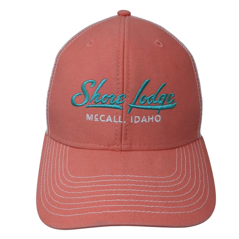 Shore Lodge McCall, Idaho Snapback Trucker Hat Pink One Size Ouray Sportswear